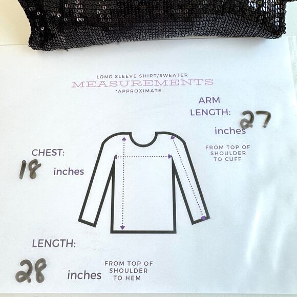 Tory Burch Womens Tunic Top Blouse Size 8 Sequin Silk Party Formal Black - Picture 7 of 7